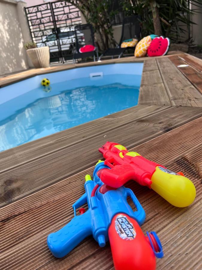 Charmante Maison Climatisee Avec Piscine Au Calme A Carcassonne Exteriör bild